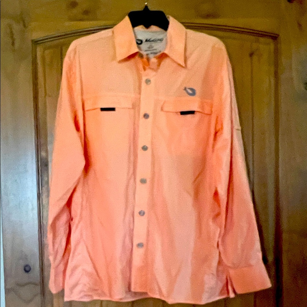 Men's Orange Mojo Button-Up Shirt